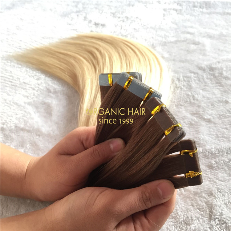 Tape in human hair extensions ombre color X148 